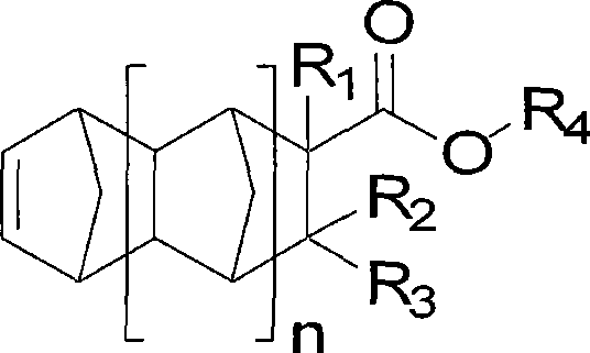 Norbornene-ester polymer containing bulky substituents