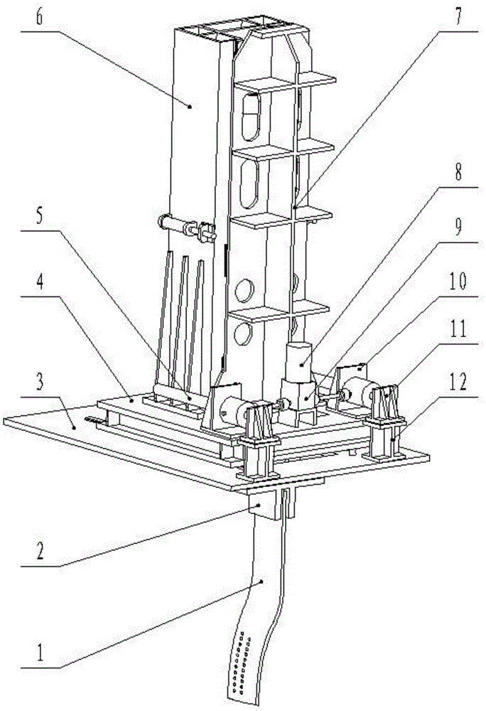 Hypersonic wind tunnel three-degree-of-freedom model inputting device