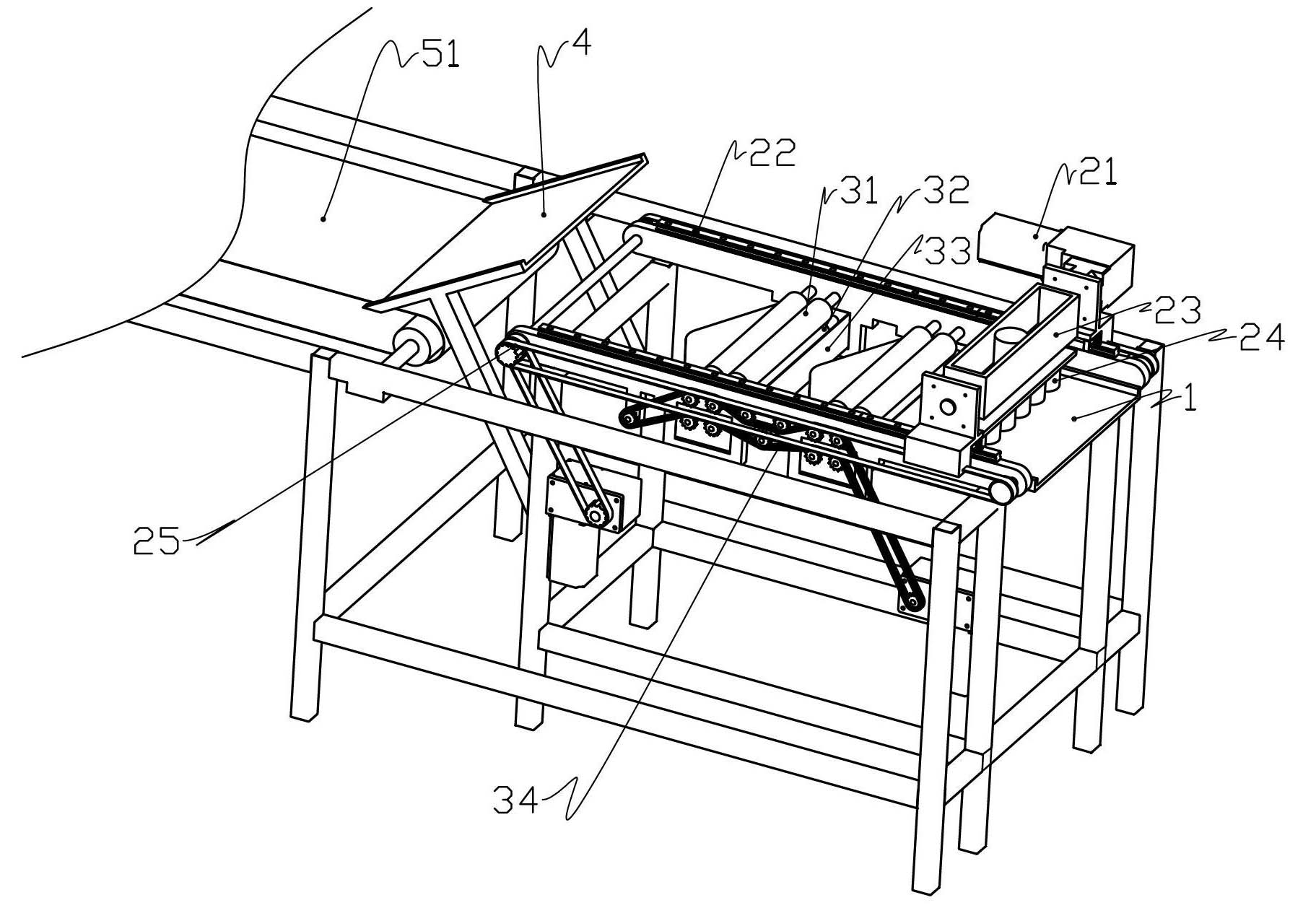 Semi-automatic steel backing gluing machine