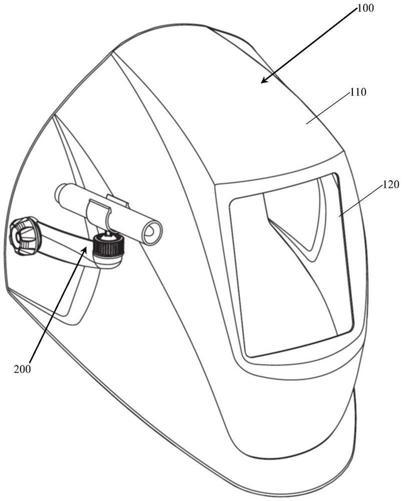 Welding mask assembly and lamp assembly thereof