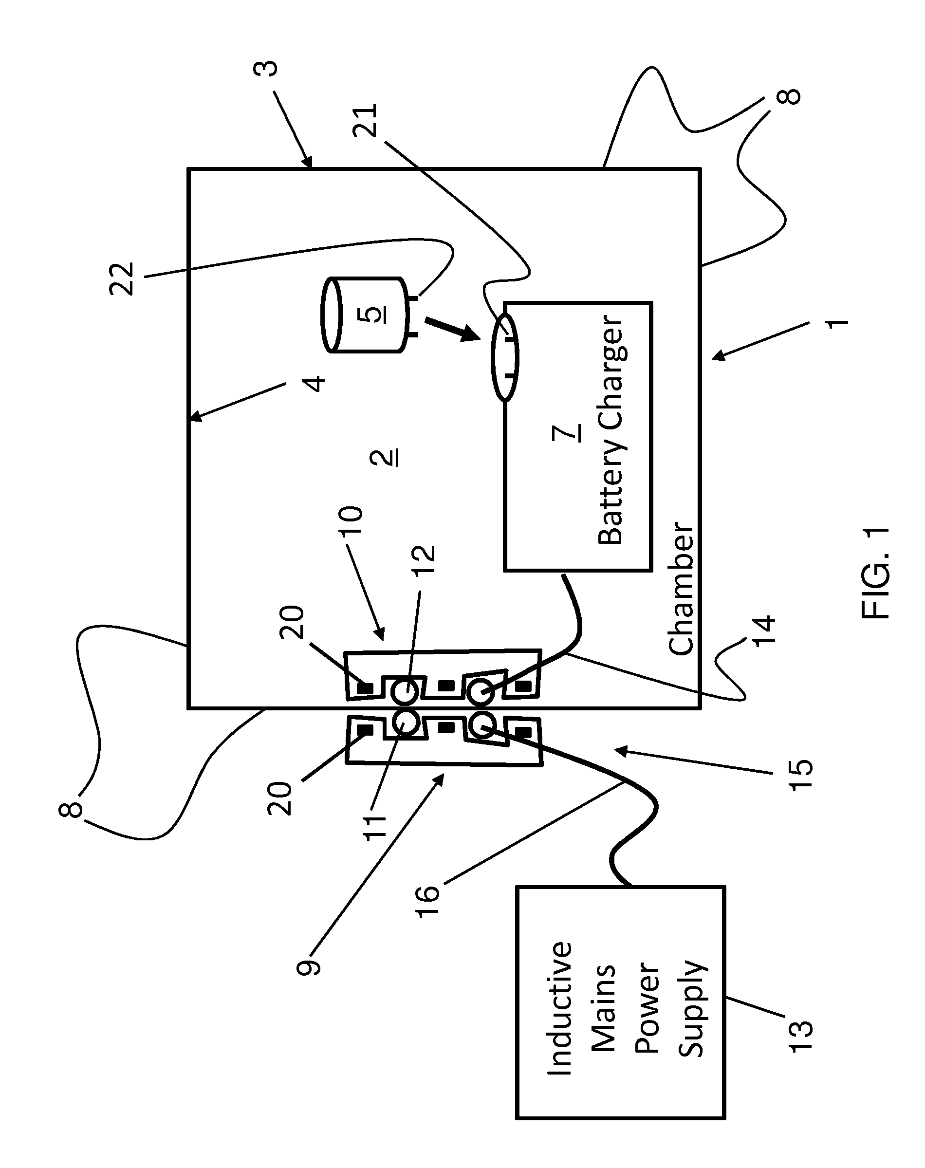 Surgical sterilizer with integrated battery charging device