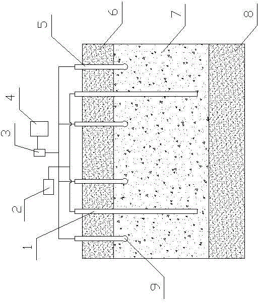 Method for reinforcing and treating liquefied sandy soil foundation