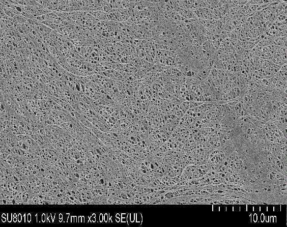 Method for preparing high invasive lithium ion battery diaphragm