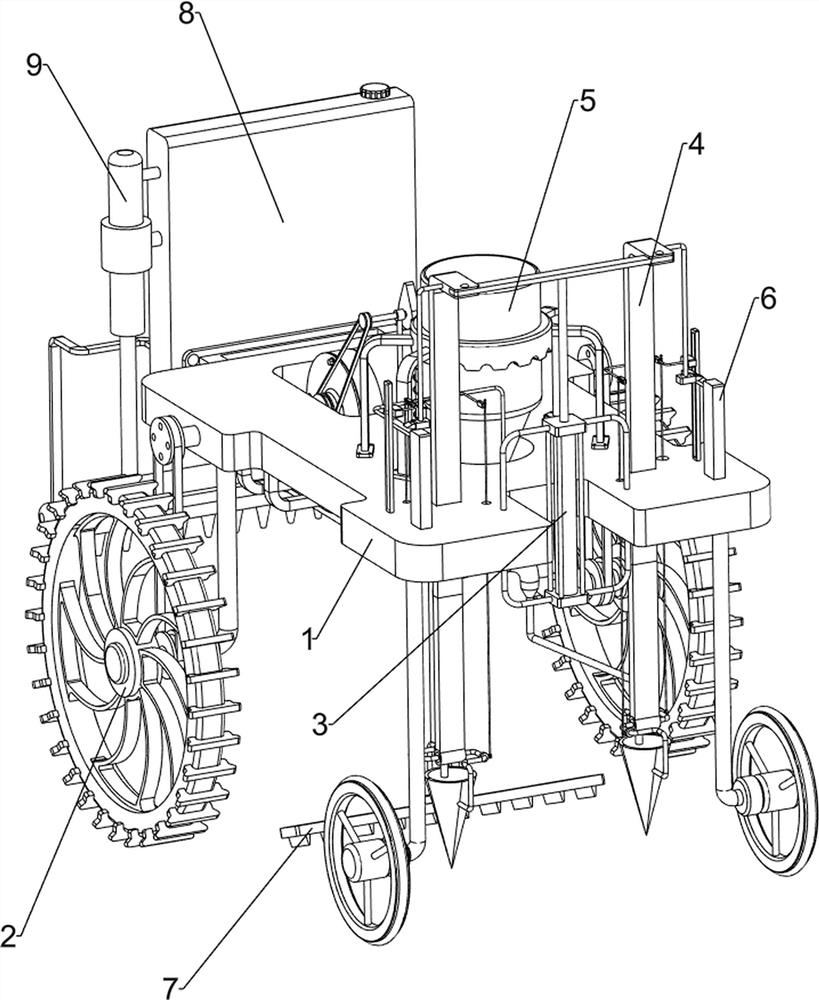 Dibbling equipment for garden planting