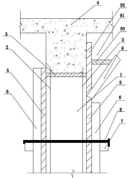 Construction method and pouring device for framework masonry infill wall structure