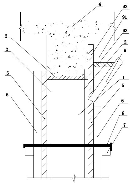 Construction method and pouring device for framework masonry infill wall structure