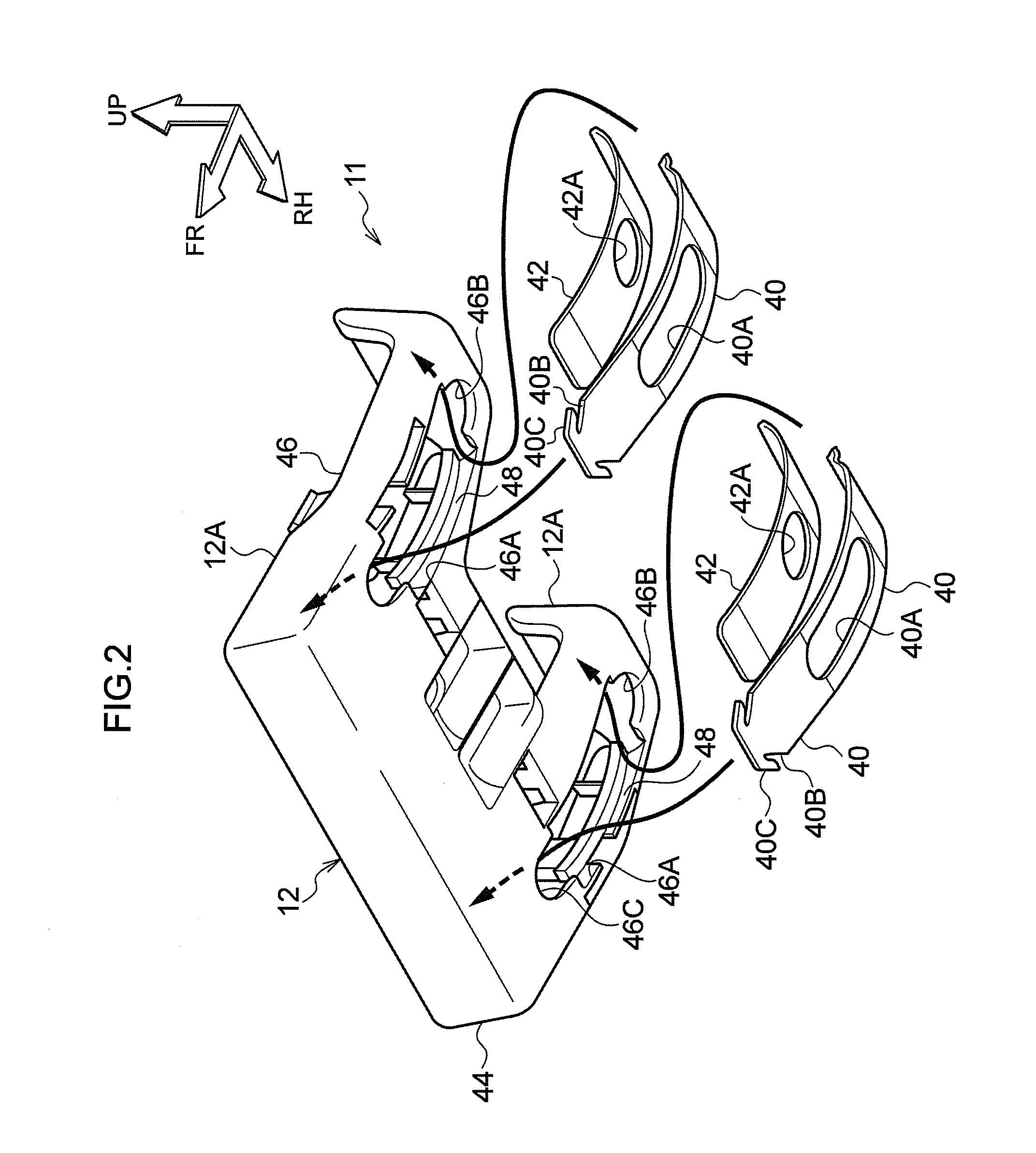 Headrest structure and headrest device