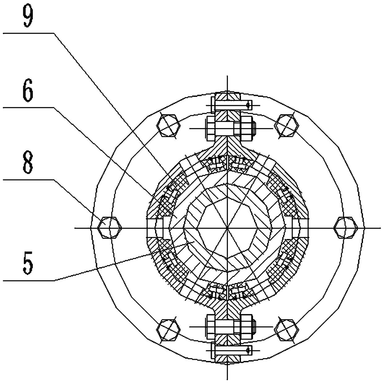 Semi-open type water bearing plug-flow aerator