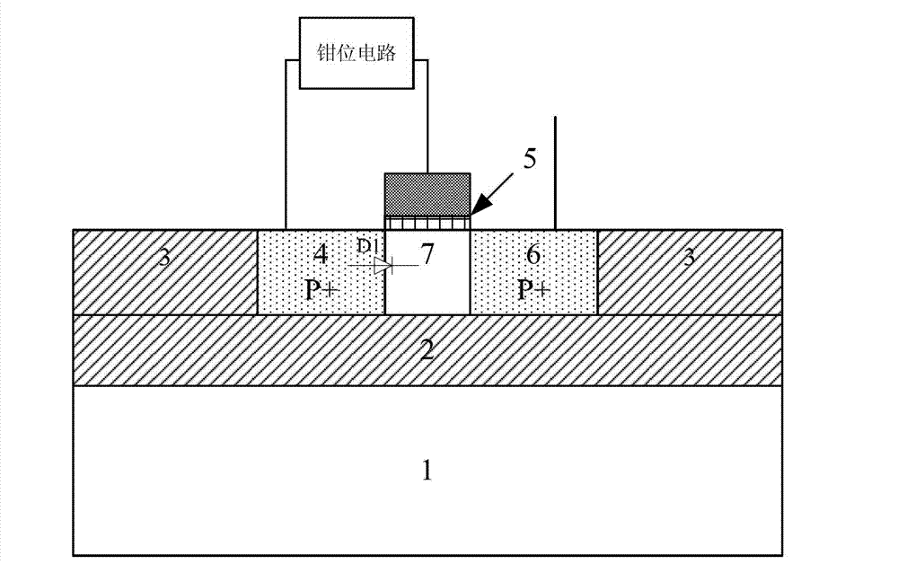 ESD (Electronic Static Discharge) protection structure based on partial depletion mode SOI (Silicon on Insulator) process