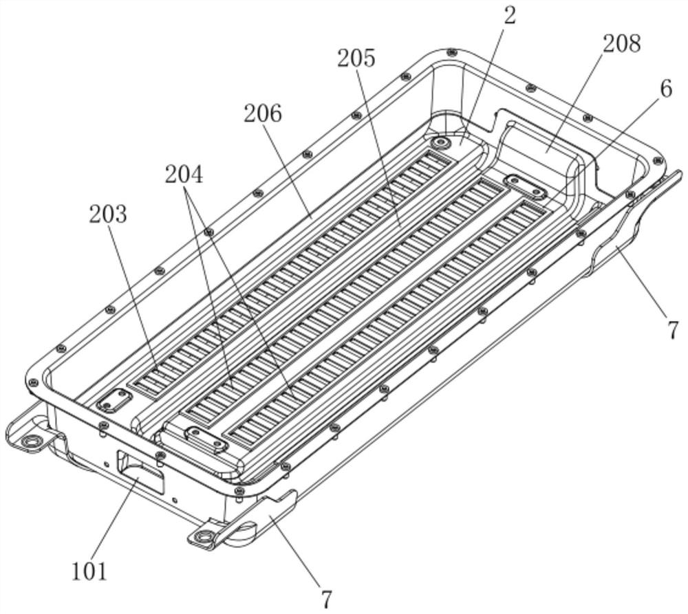 Air cooling structure and battery pack