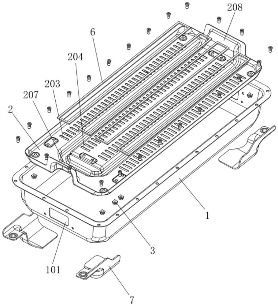 Air cooling structure and battery pack