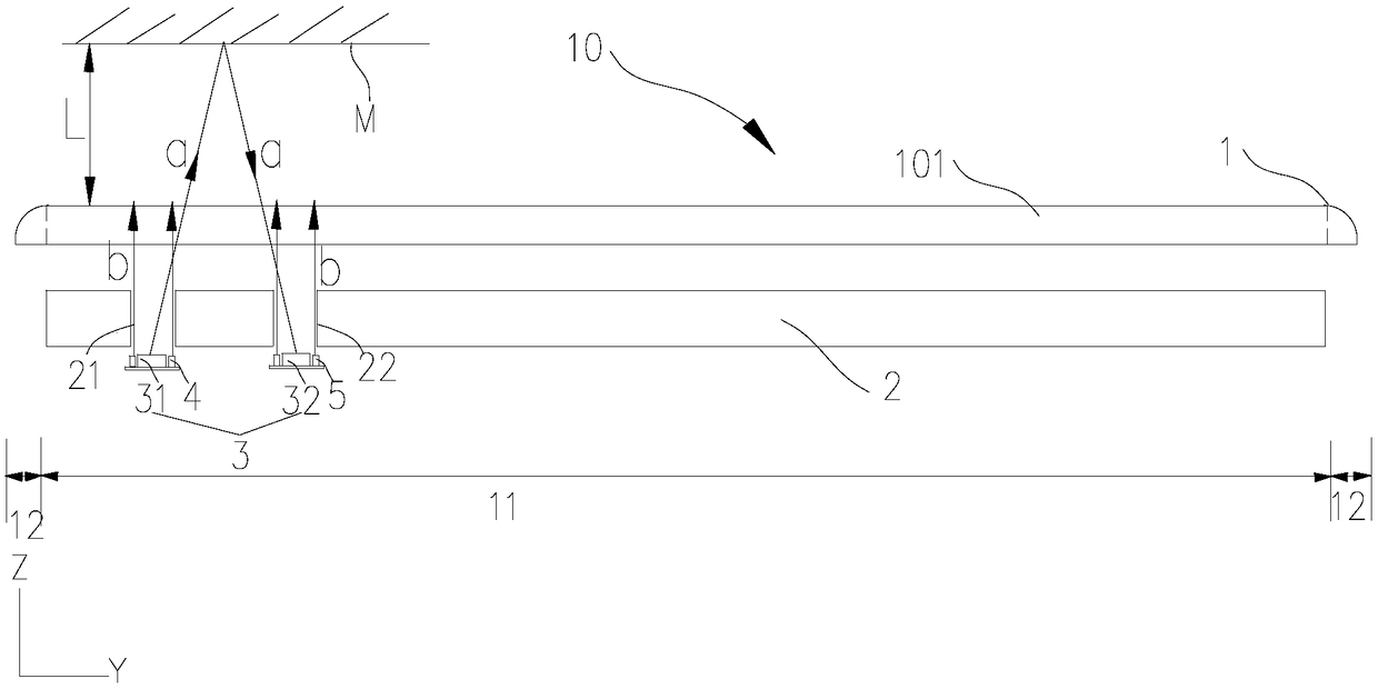 Display screen component and electronic equipment