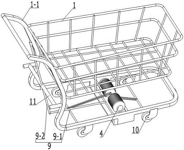 Automatic-charging supermarket shopping cart