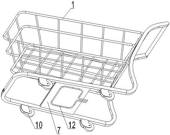 Automatic-charging supermarket shopping cart