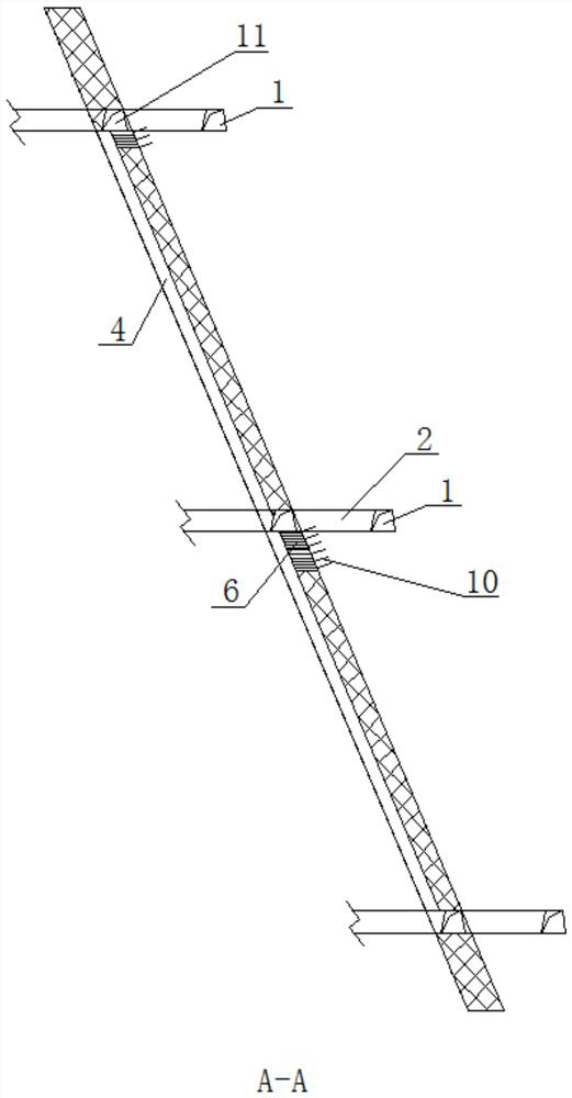 A mining method of downward cementing and filling without top pillar in combined section and stope