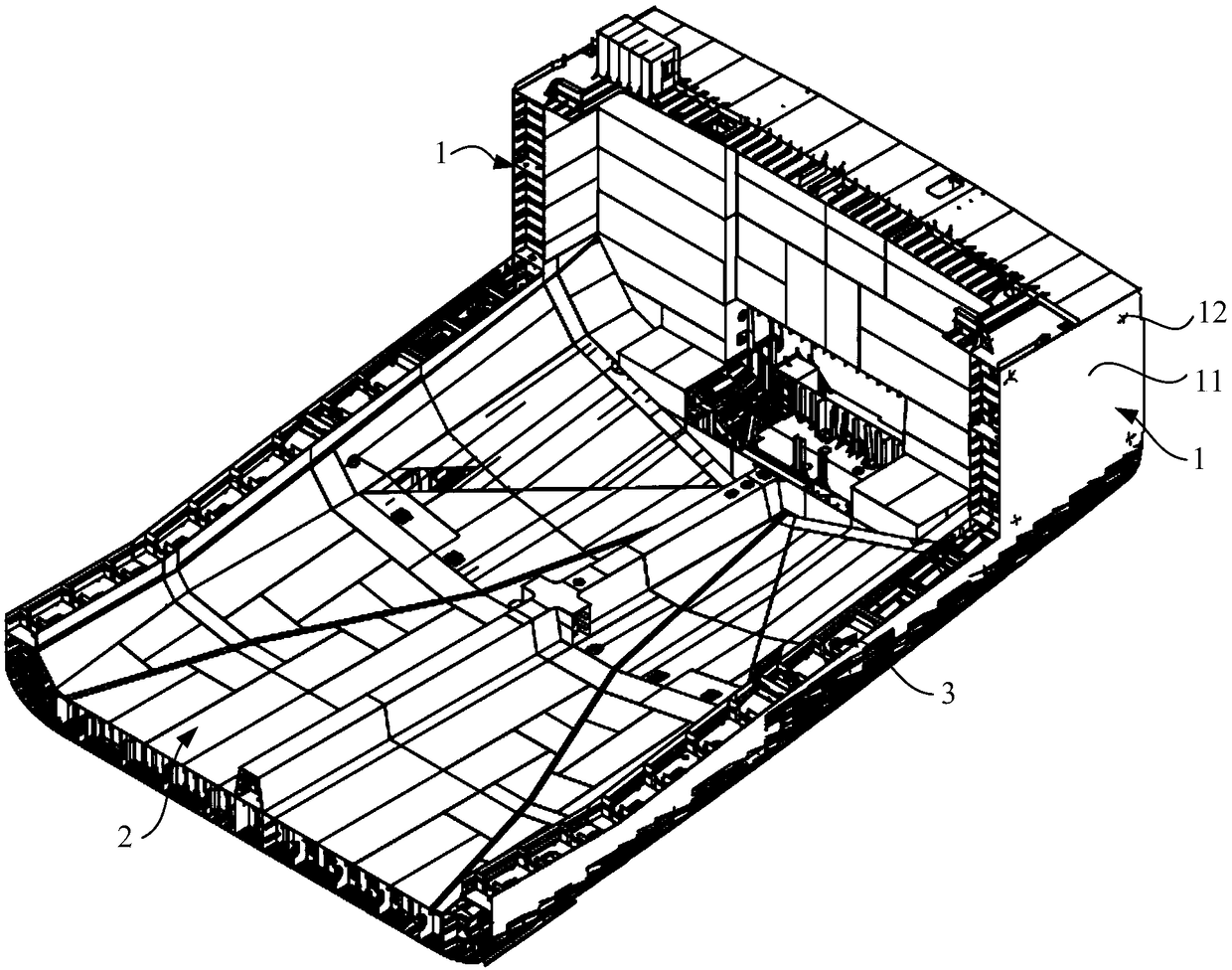 A measurement method for simulated loading of a ship in the large closing stage