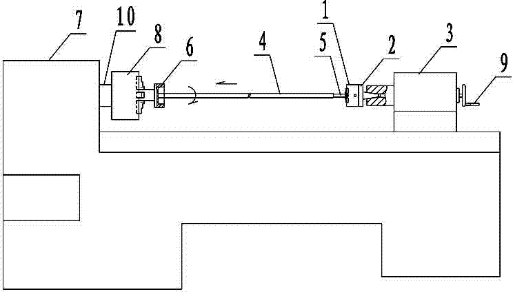 Method for machining threaded rod through lathe