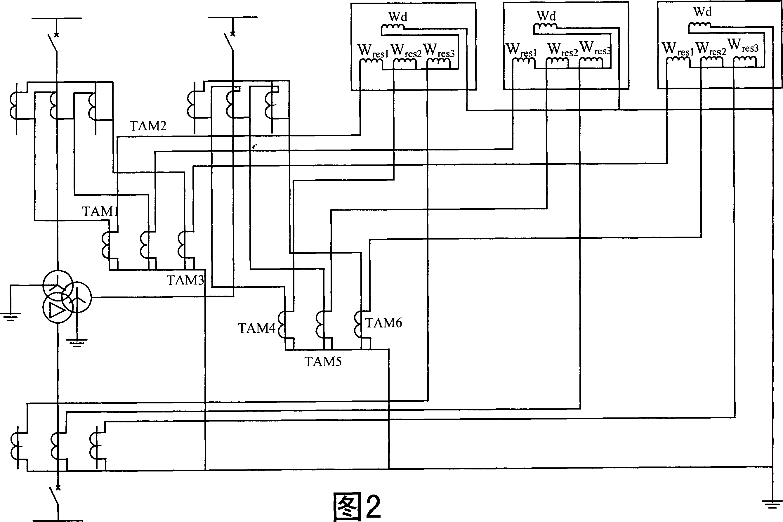 Transformer longitudinal error protective method with multiple side zero sequence ratio brake