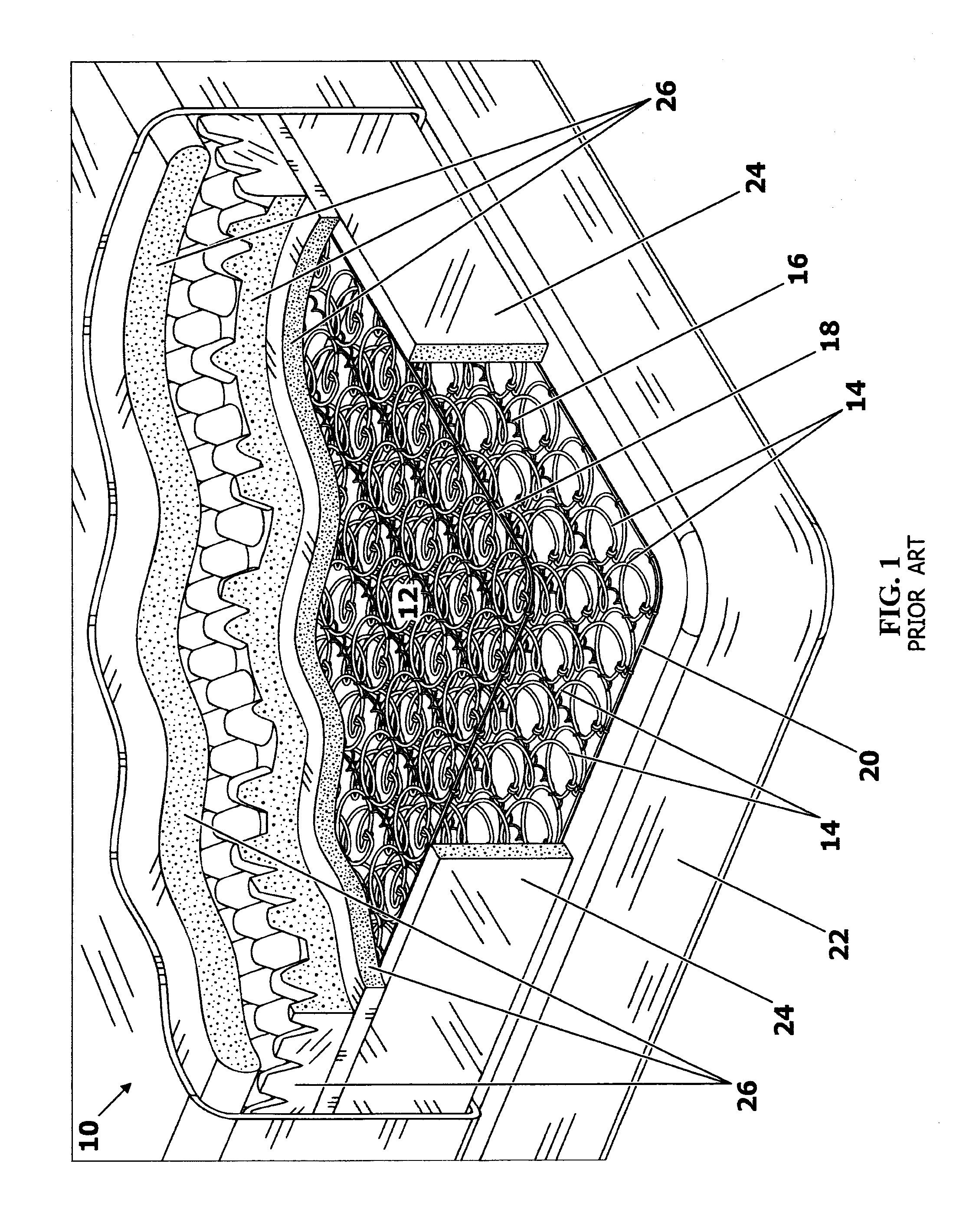 Stepped-edge and side-support members, assemblies, systems, and related methods, particularly for bedding and seating