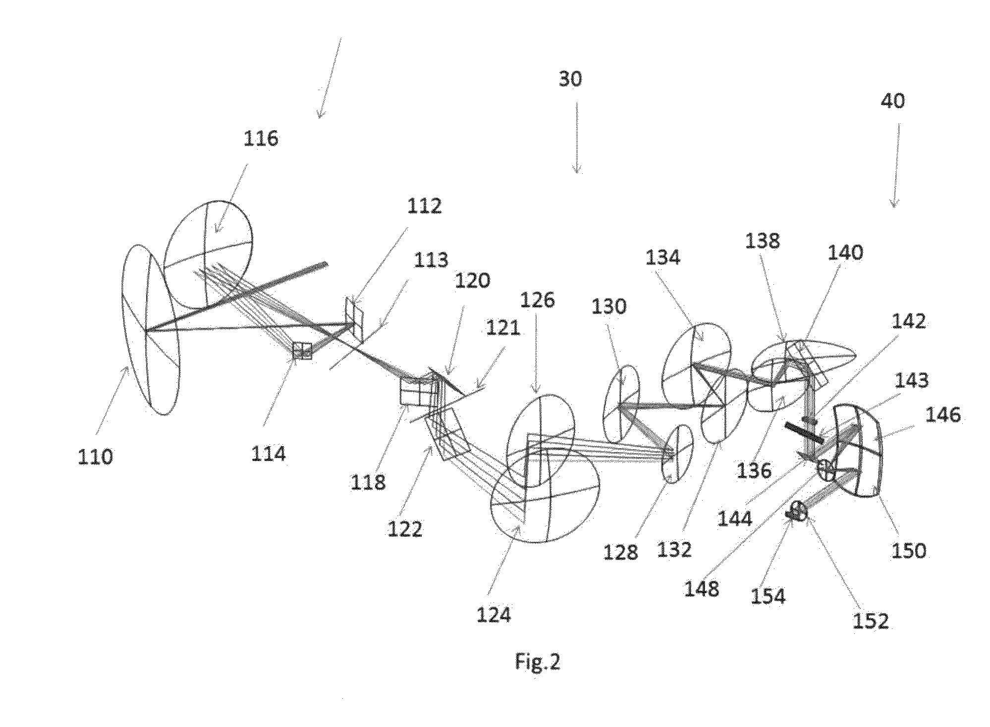 Airborne hyperspectral scanning system with reflective telecentric relay