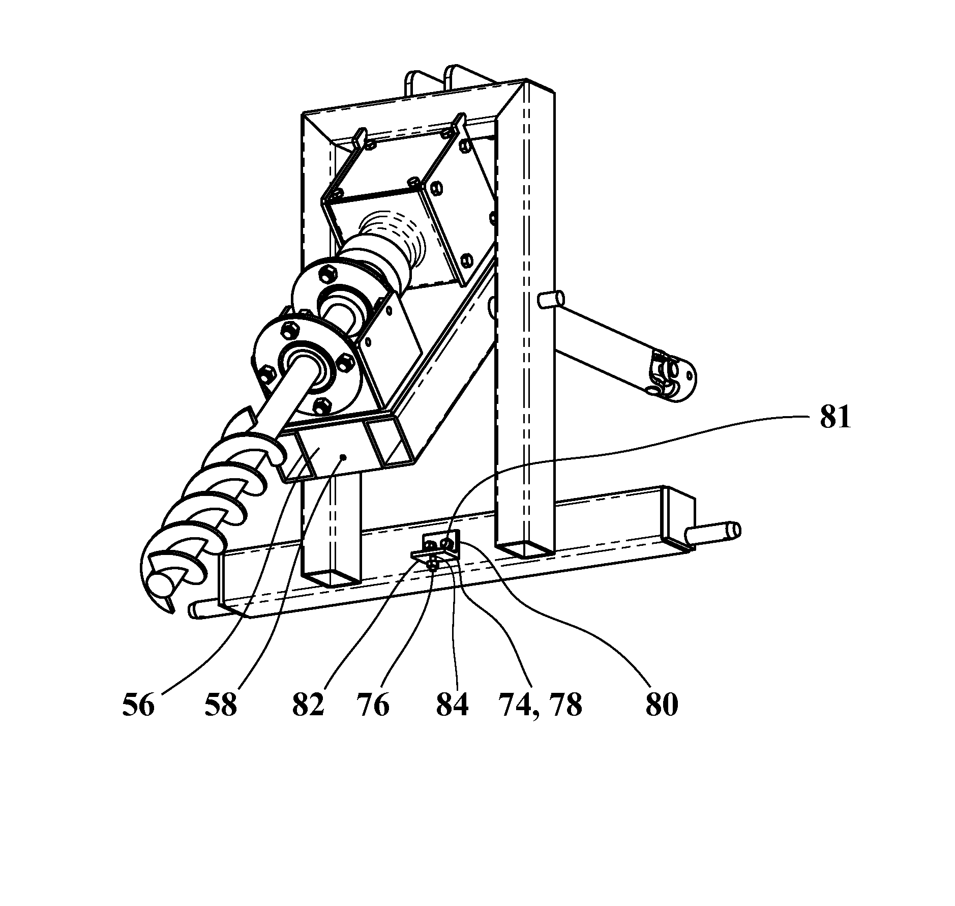 Horizontal auger garden tilling apparatus and method of use