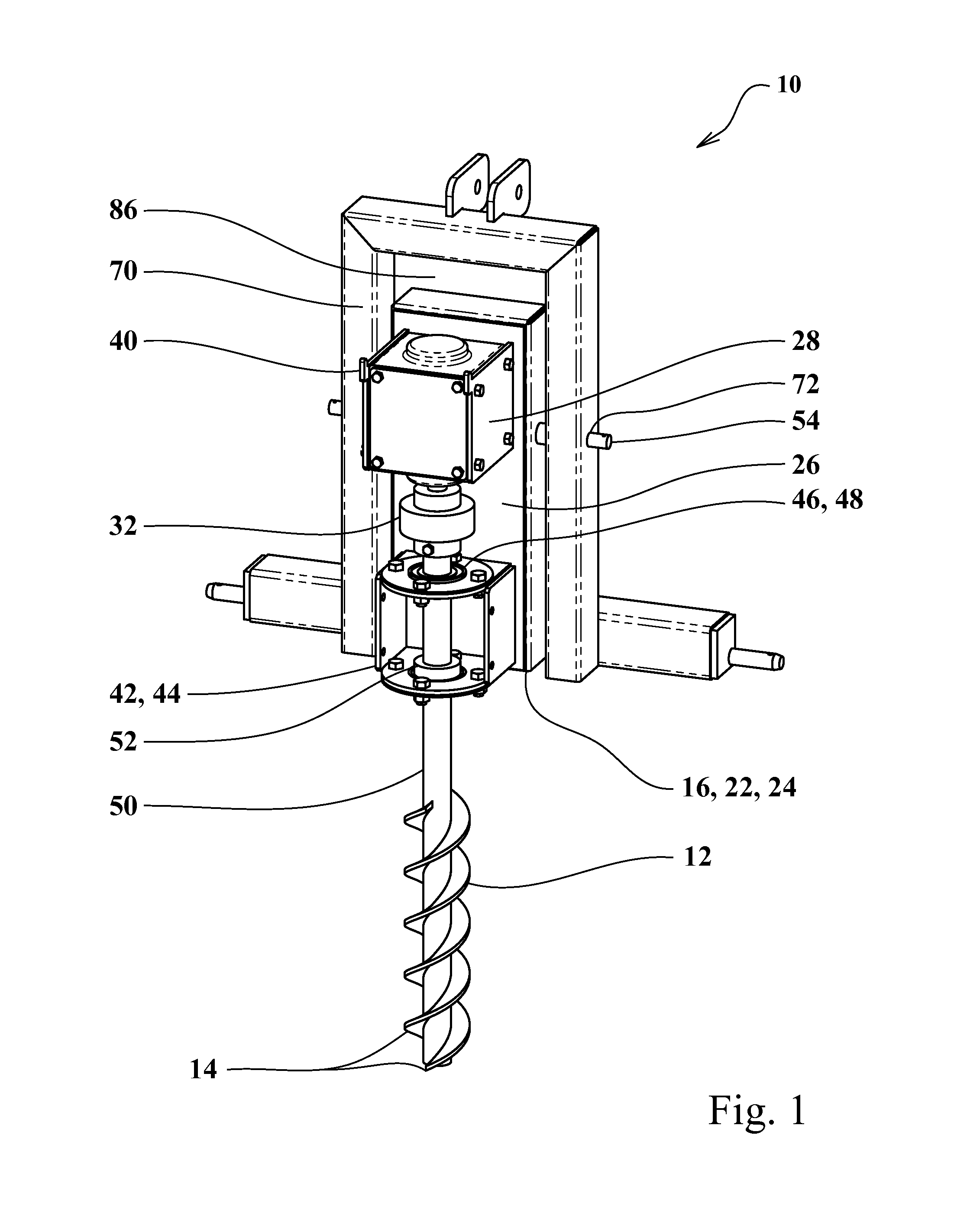 Horizontal auger garden tilling apparatus and method of use