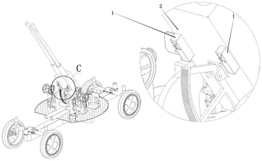 A coaxial push-pull type df37mm anti-aircraft gun breech locking device