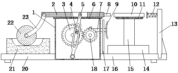 Mechanical structural medicine rolling device with impurity treatment function