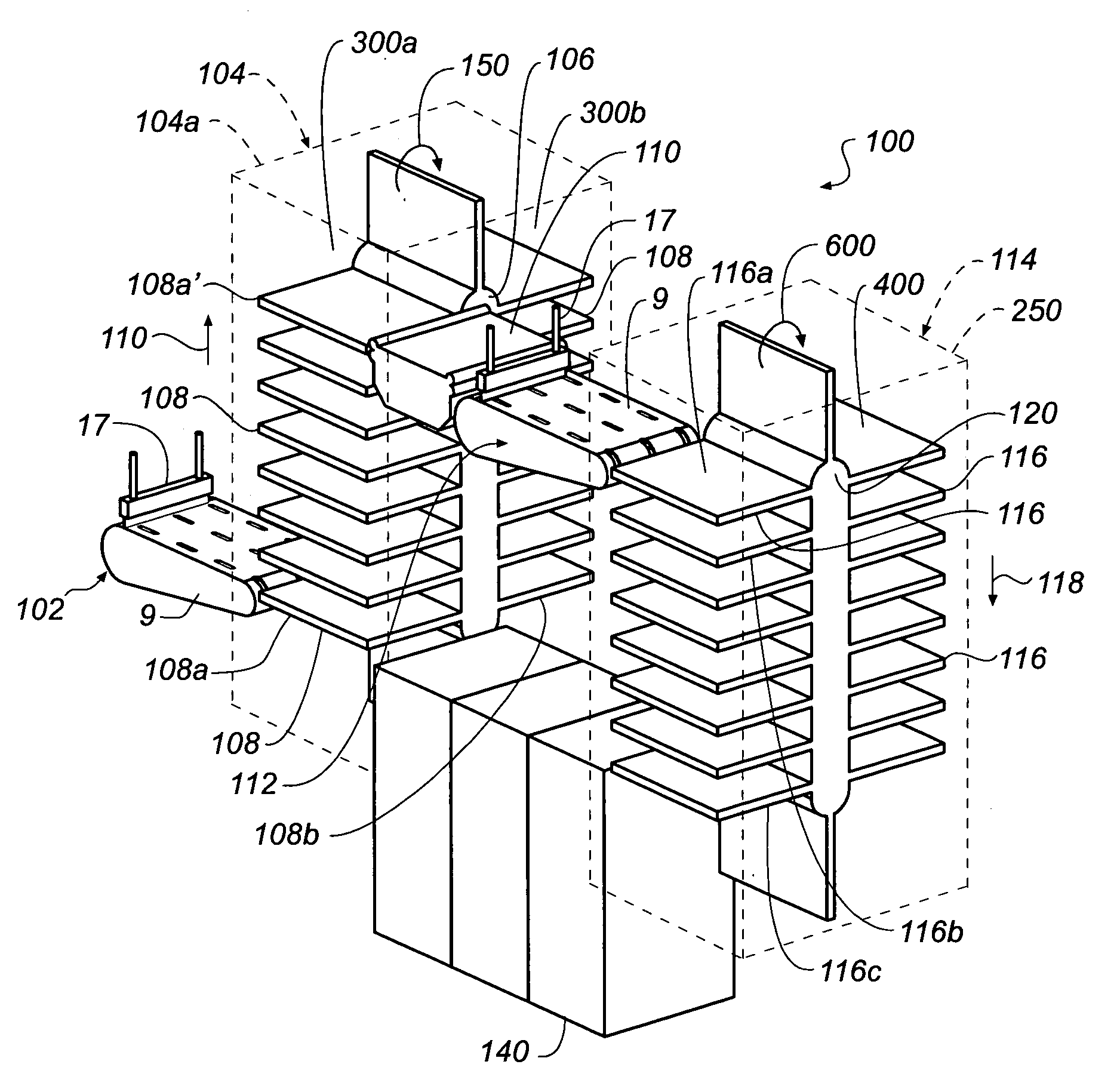 Photographic processing system having a vertical stacker arrangement