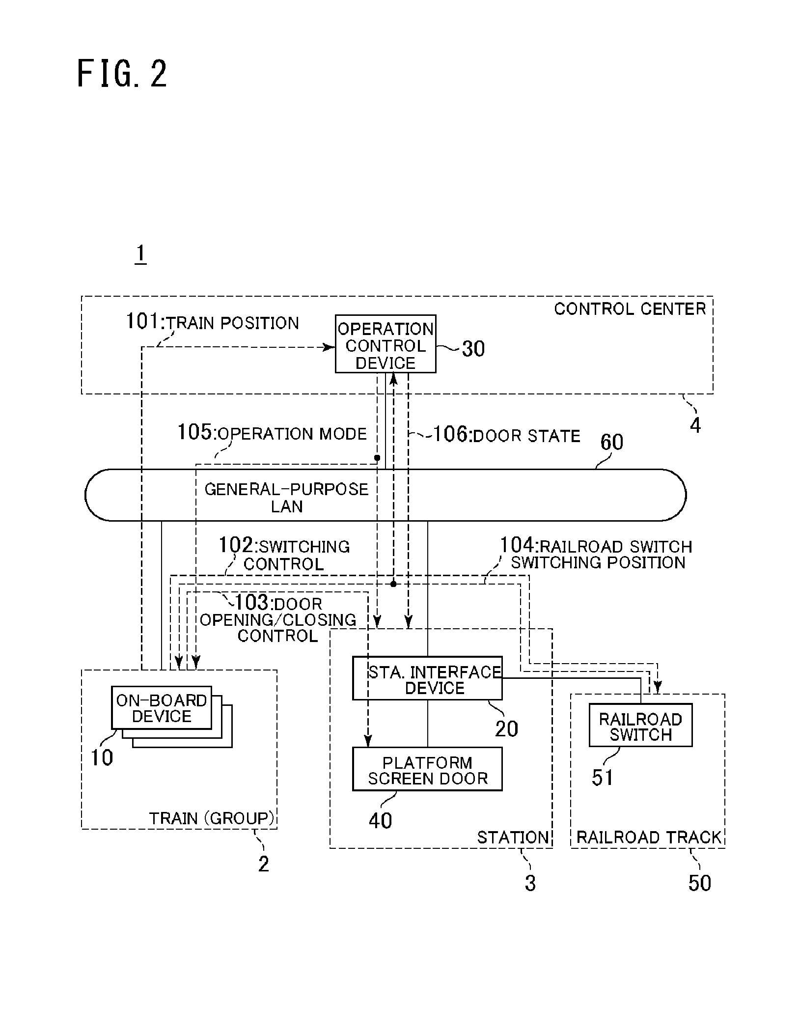 Signaling system and control method of moving vehicle