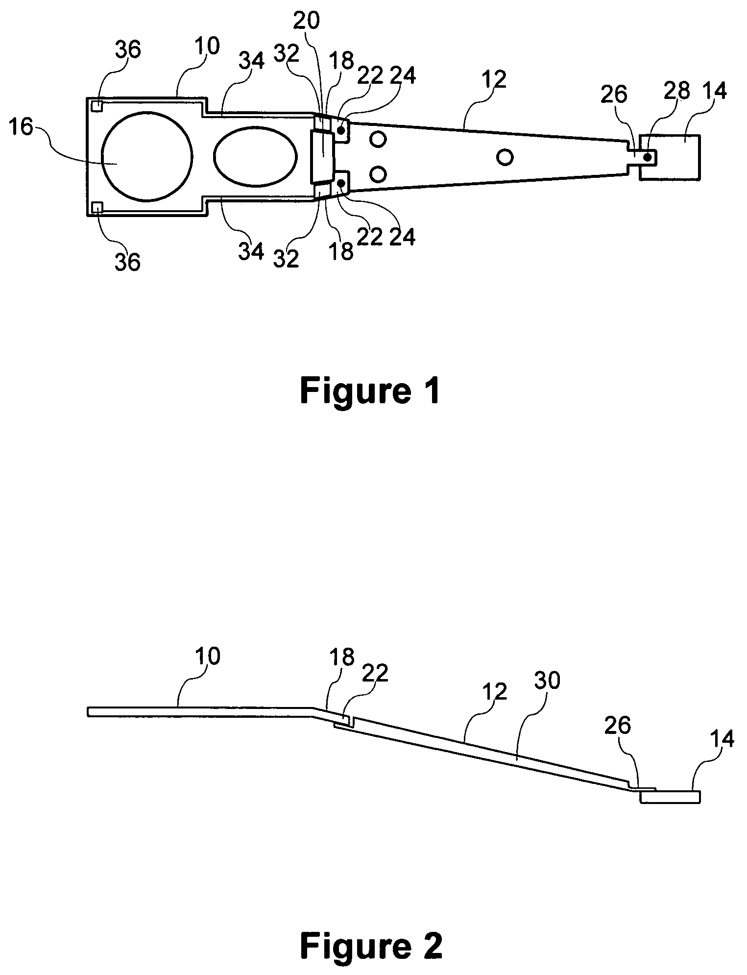 Disk drive load arm structure having a strain sensor and method of its fabrication