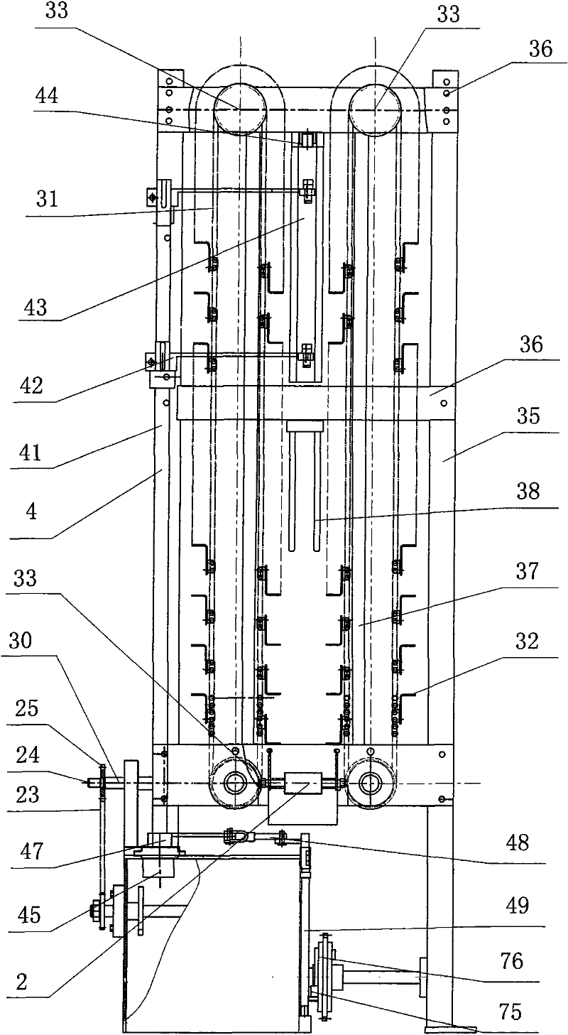 Honeycomb briquette stacking machine