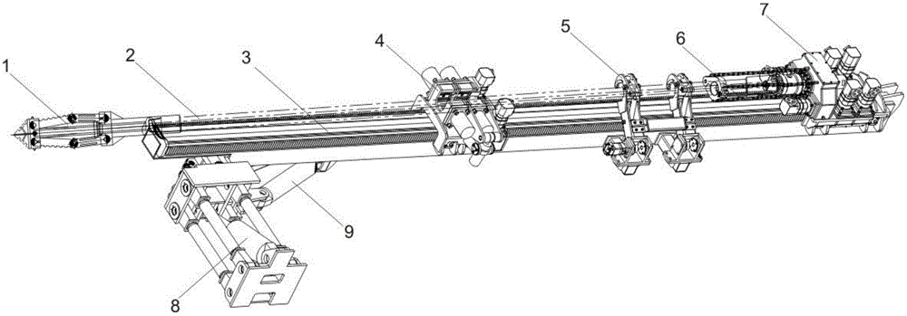 Chambering and pile sinking construction method for static pile driver