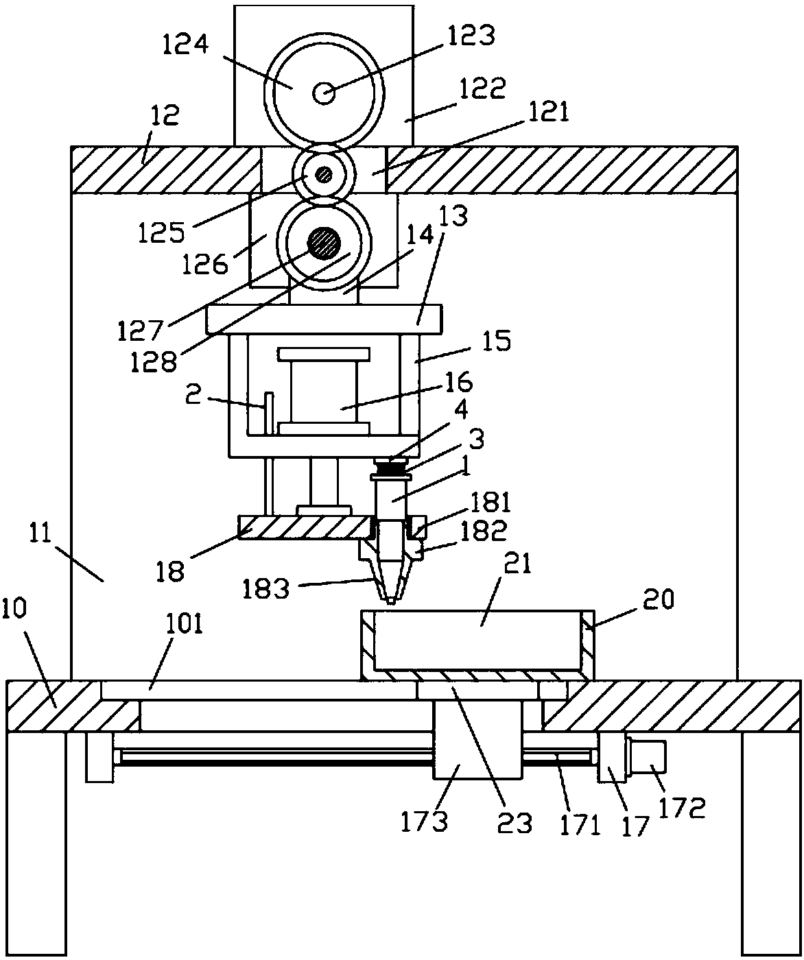 A tiltable marking device for detection of detection parts