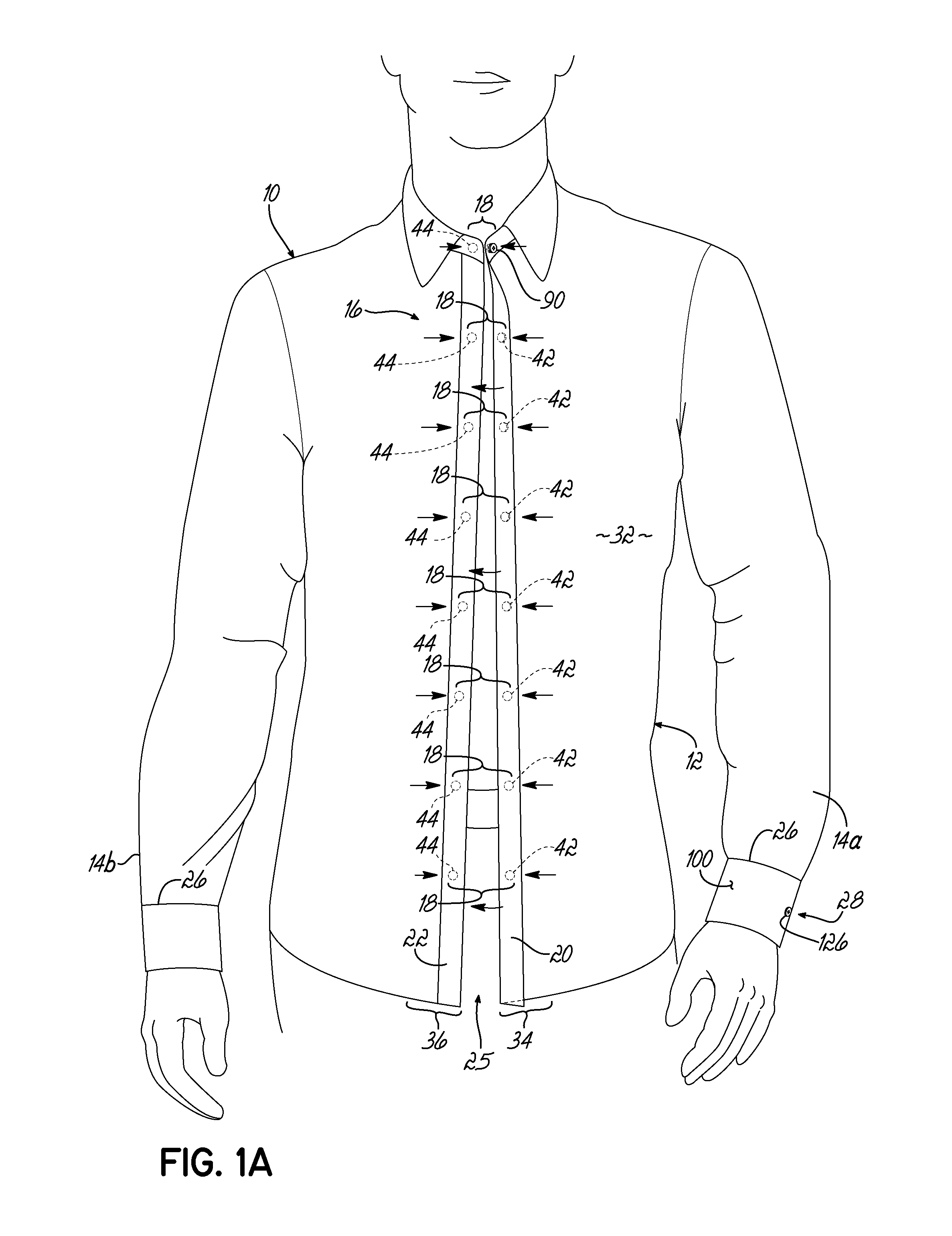 Article of clothing having magnetic fastening assemblies