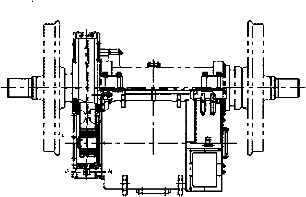 Novel locomotive traction transmission device
