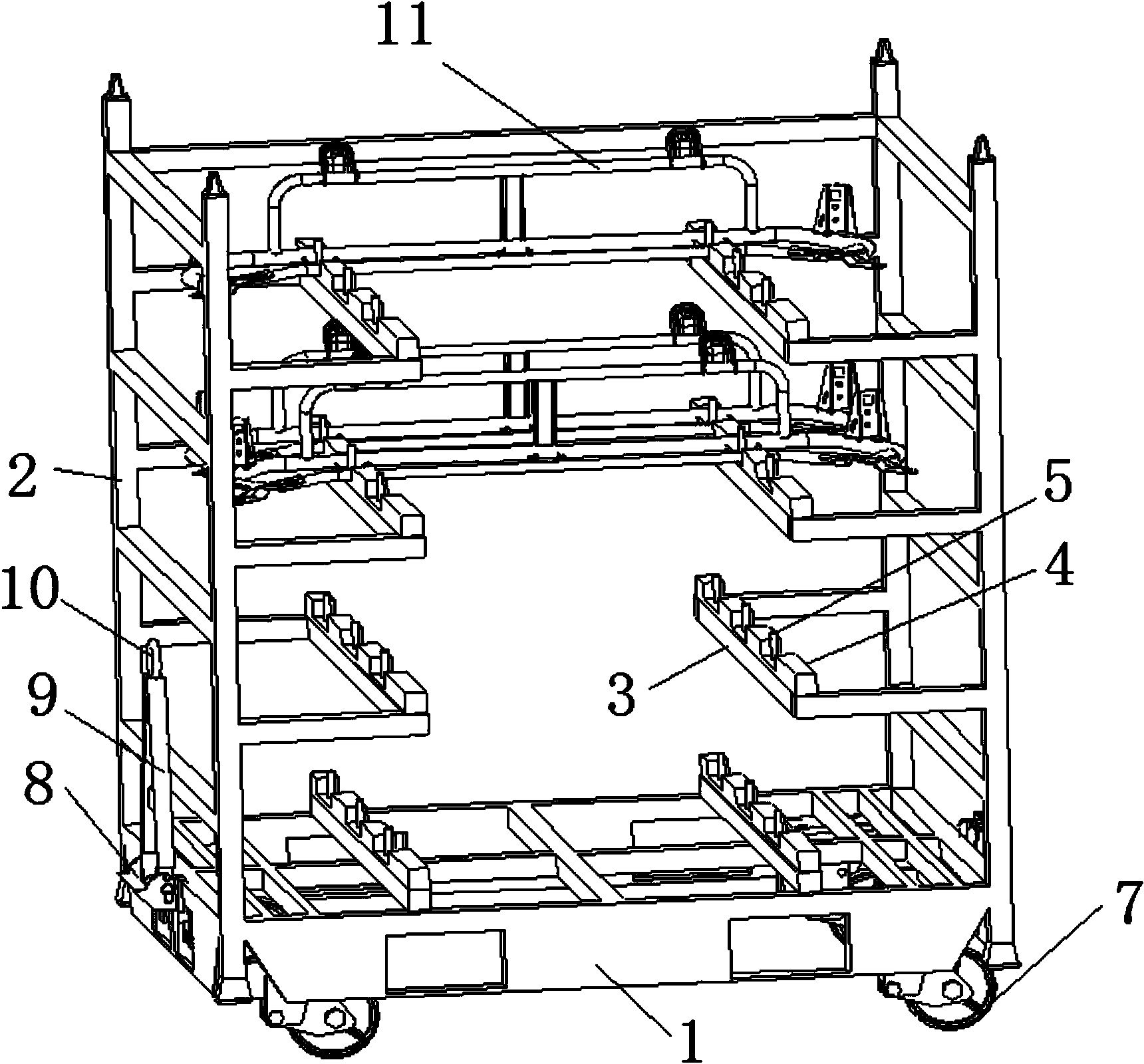 Working position tool of back seat cushion support of automobile and using method thereof