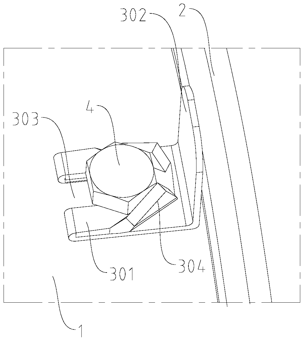 Indicating piece and crushing energy absorbing device