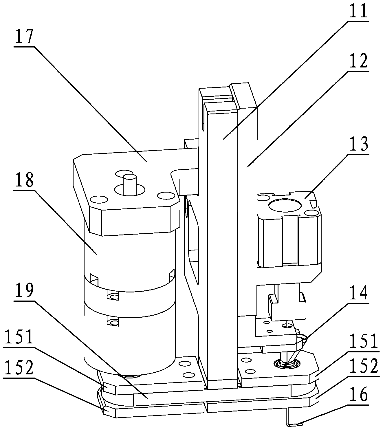 Curved pinhead rotary positioning device for dispensing