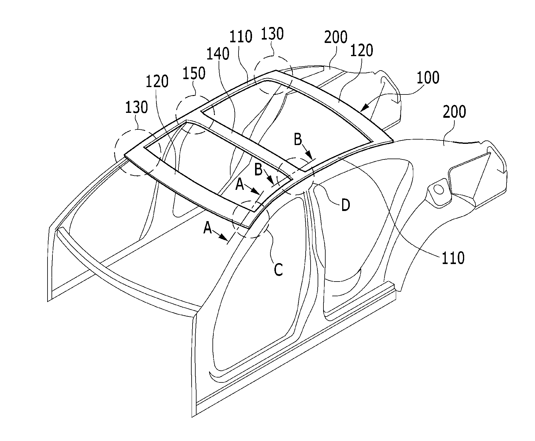 Fiber-reinforced plastic vehicle body structure and manufacturing method thereof