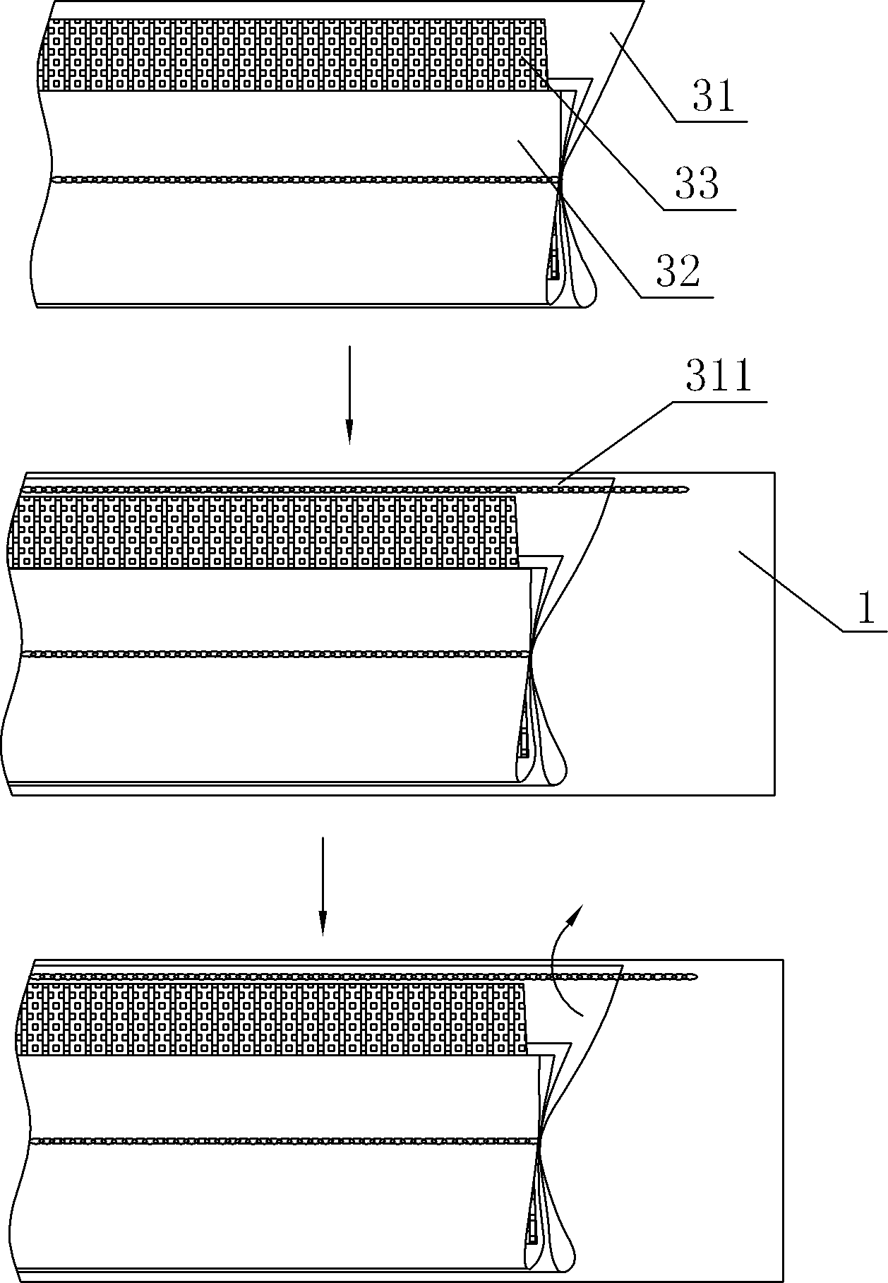 Method for processing suit pants with elastic waist