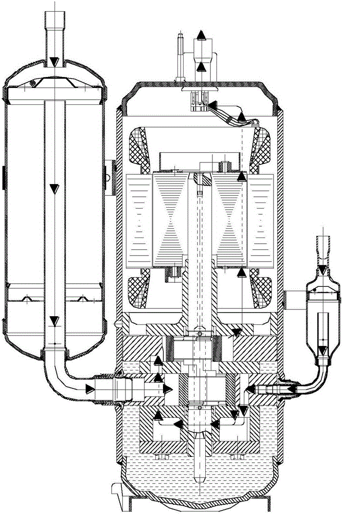Multi-stage compressor, air conditioner system and control method of multi-stage compressor