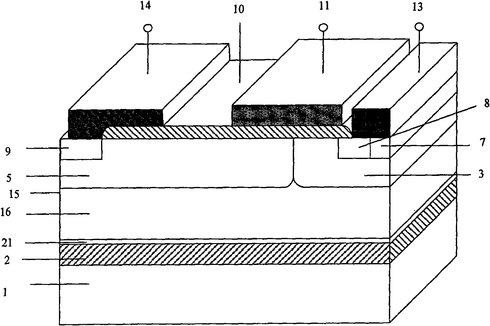 Thin film SOI thick grid oxygen power device with grid field plate