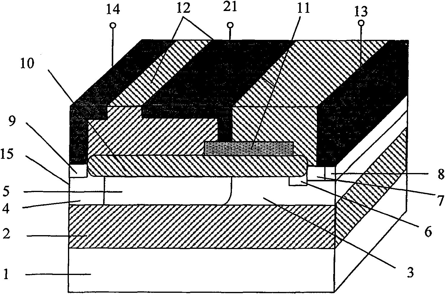 Thin film SOI thick grid oxygen power device with grid field plate