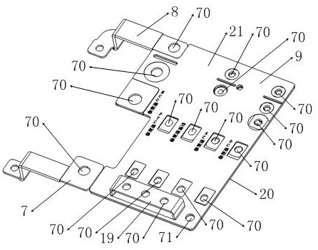 Composite busbar for vehicle-mounted controller