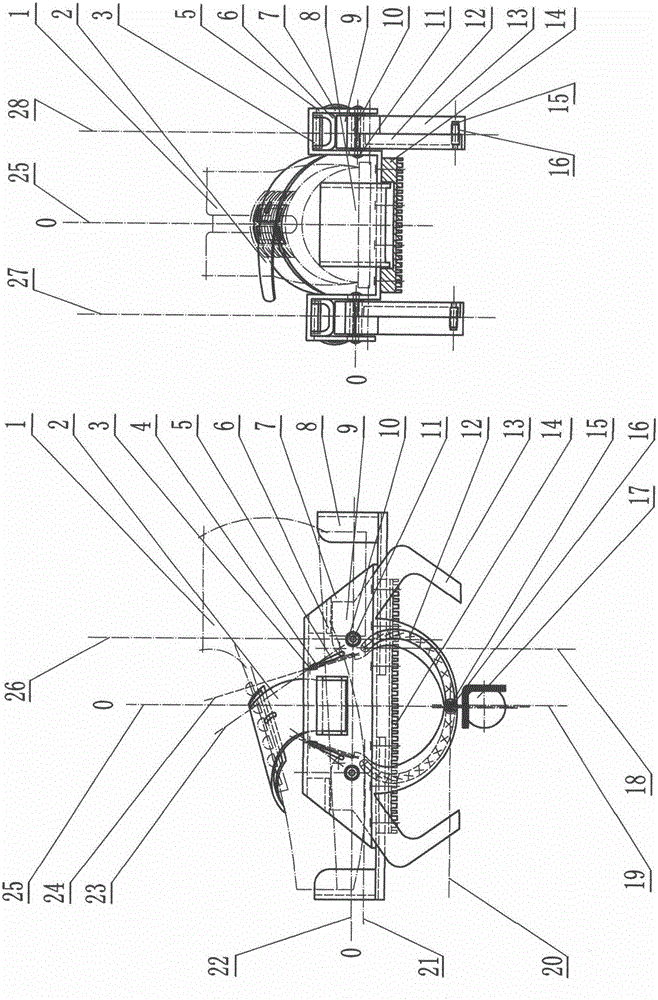 Stress automatic clamping foot antiskid tool for climbing iron tower