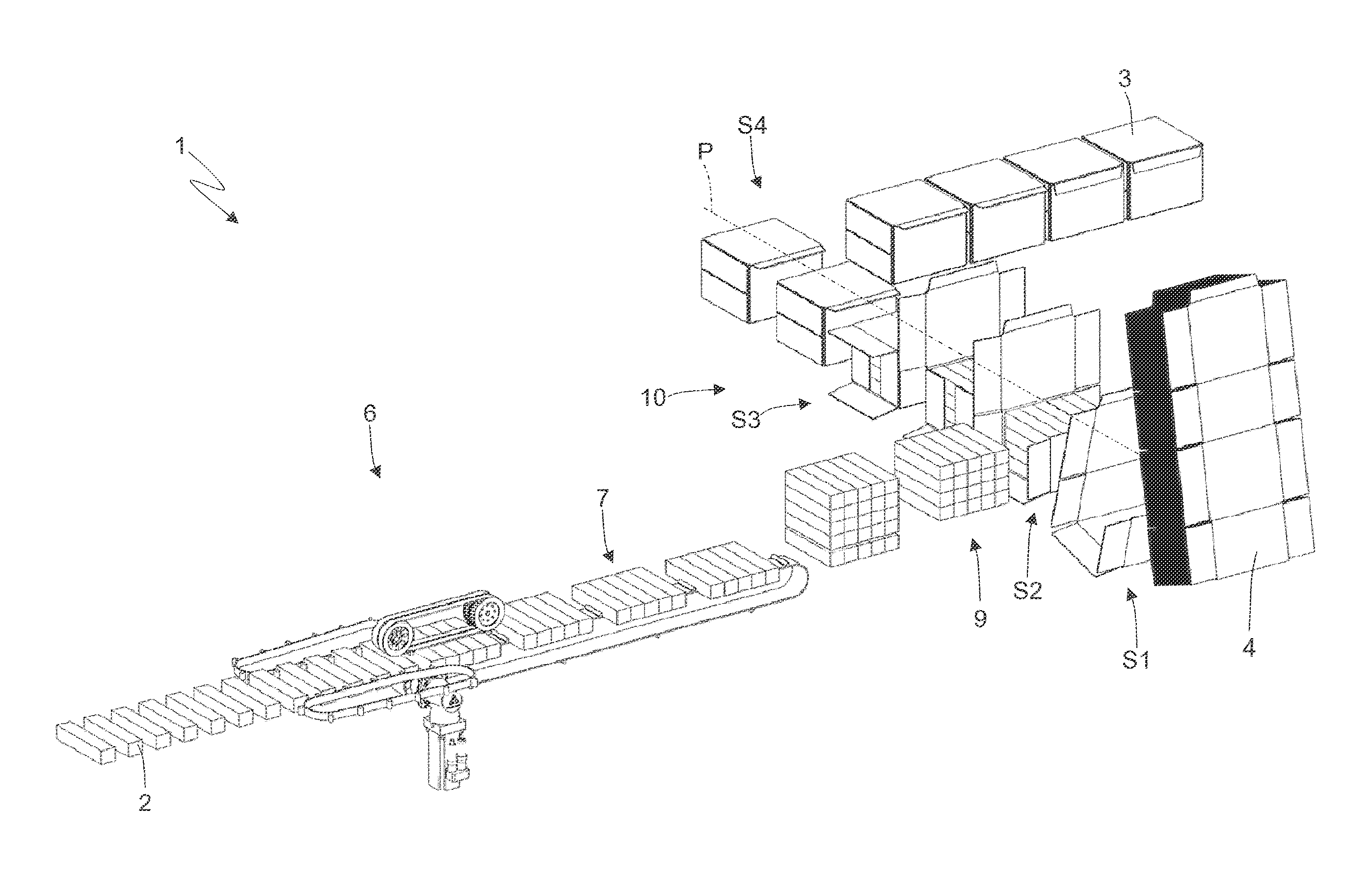 Packing unit and method for folding a blank on a packing machine