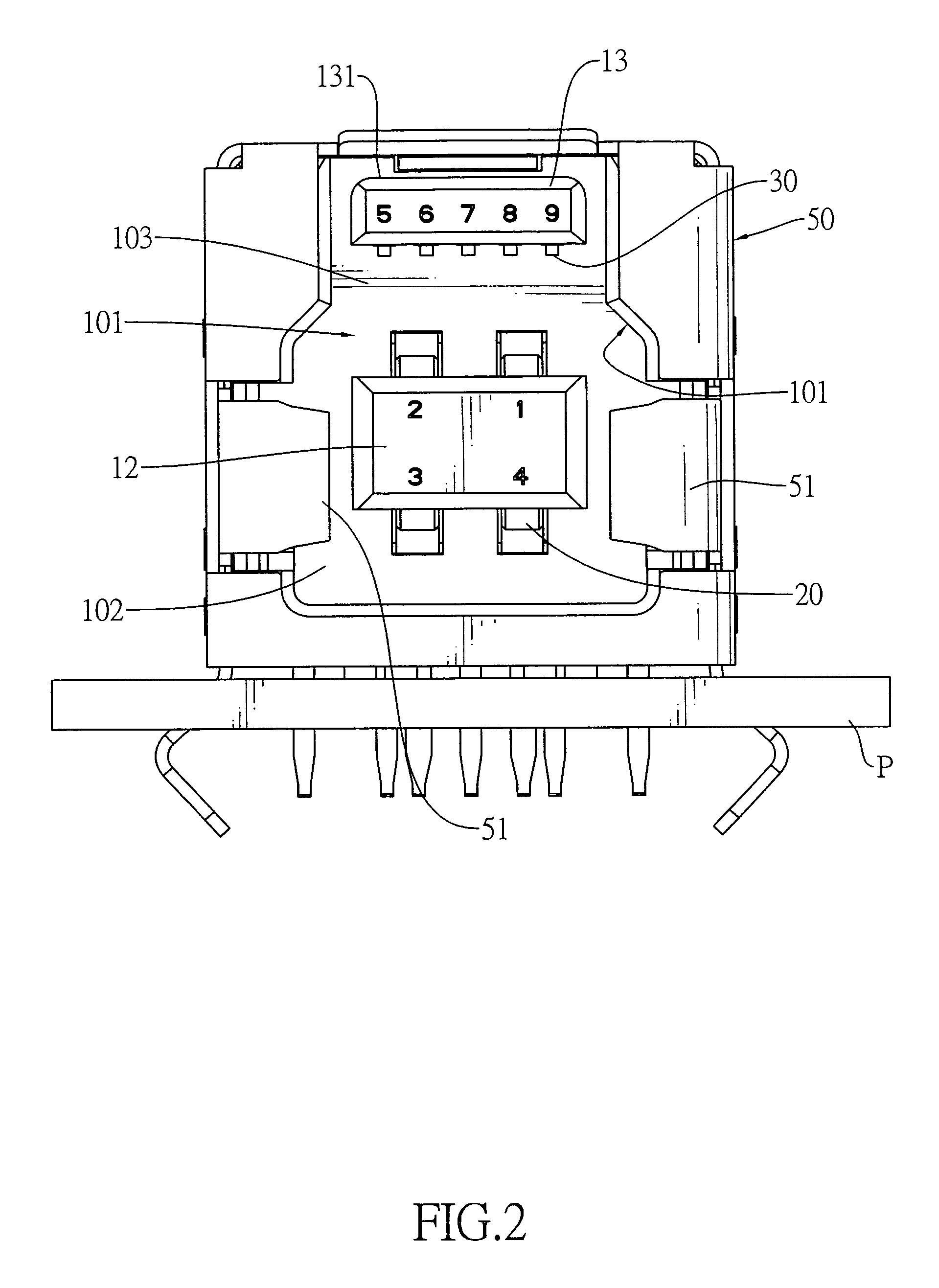 Insulative housing and electrical connector with an insulative housing