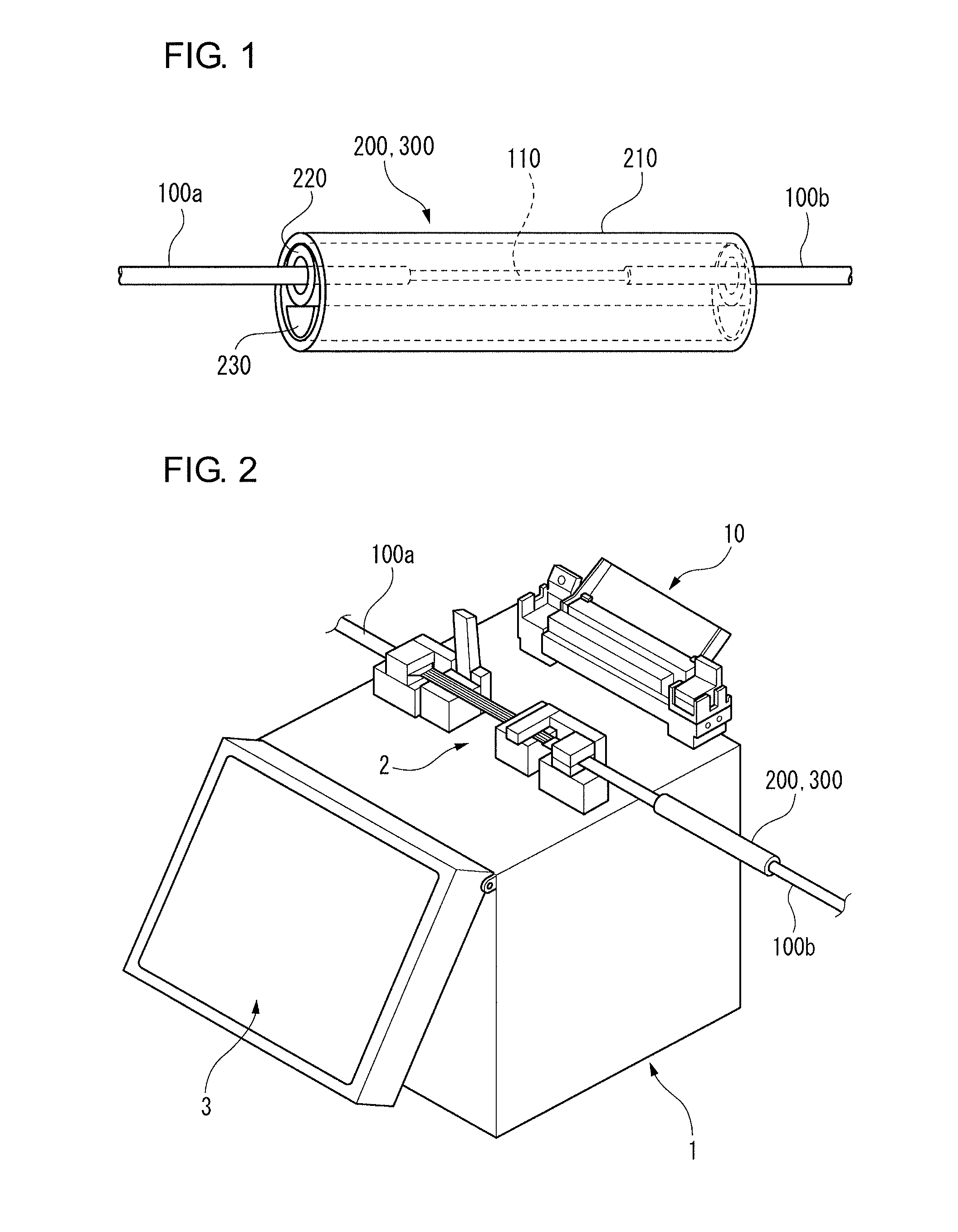 Heat treatment device for optical fiber reinforcing member, optical fiber fusion splicer provided with same heat treatment device, and method for heat treating optical fiber reinforcing member