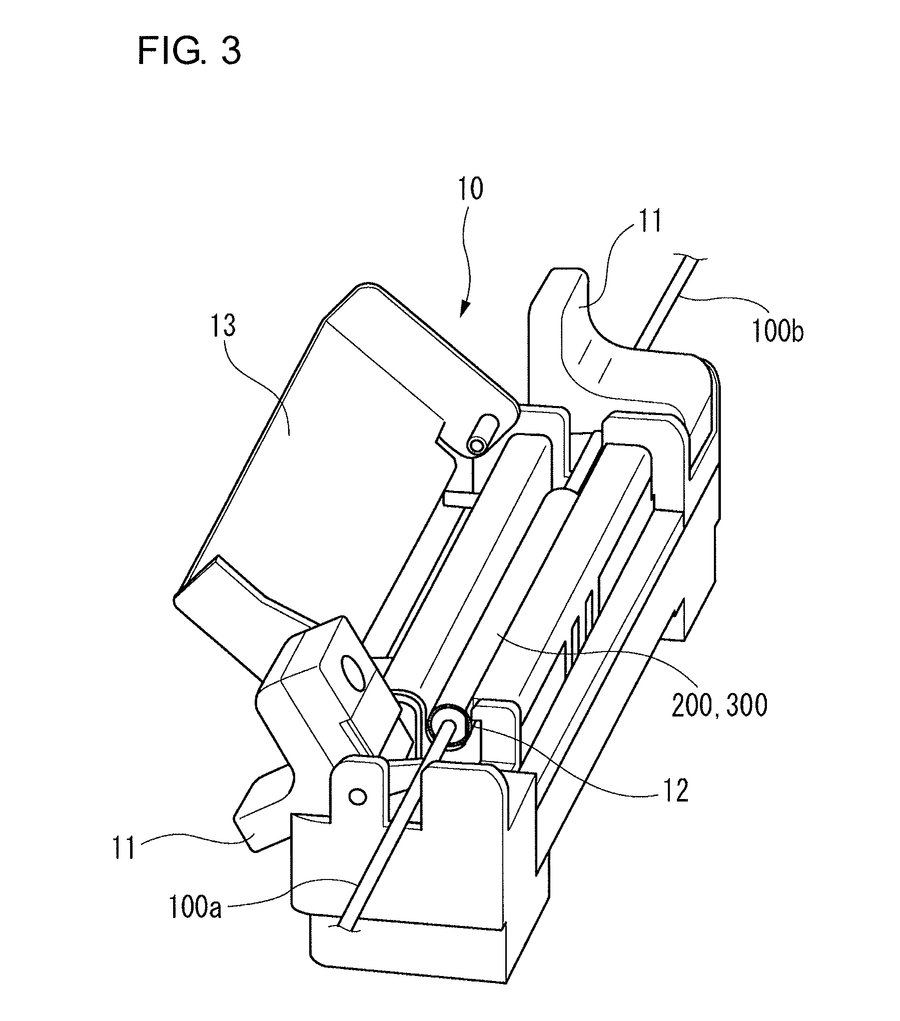 Heat treatment device for optical fiber reinforcing member, optical fiber fusion splicer provided with same heat treatment device, and method for heat treating optical fiber reinforcing member